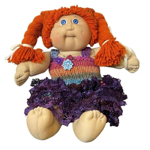 VTG 1982 CABBAGE PATCH DOLL RED HAIR BLUE EYES DIMPLES RED CHEEKS COLLECTIBLE - Picture 9 of 15